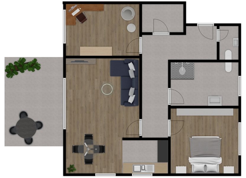 Moderne und helle 3-Zimmer-Neubauwohnung  mit Terrasse, Garten, Gäste-WC